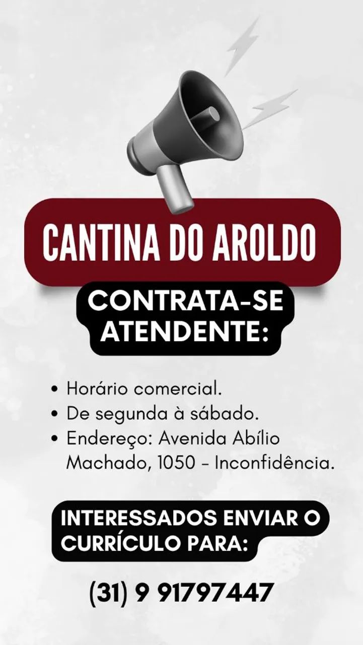 Contrata-se ATENDENTE 