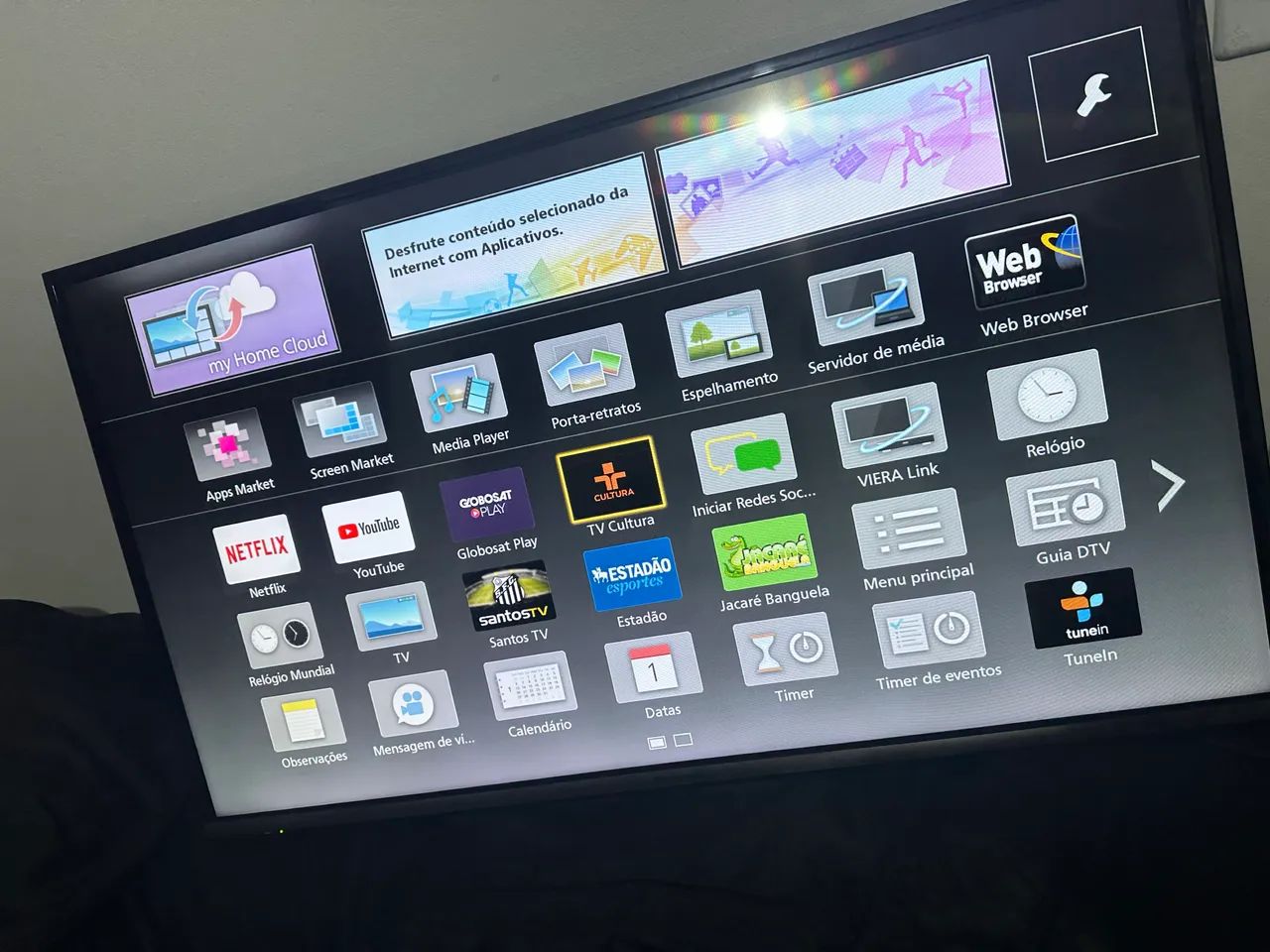 Vendo tv 42 polegadas panasonic c/ suporte para parede  - Foto 4