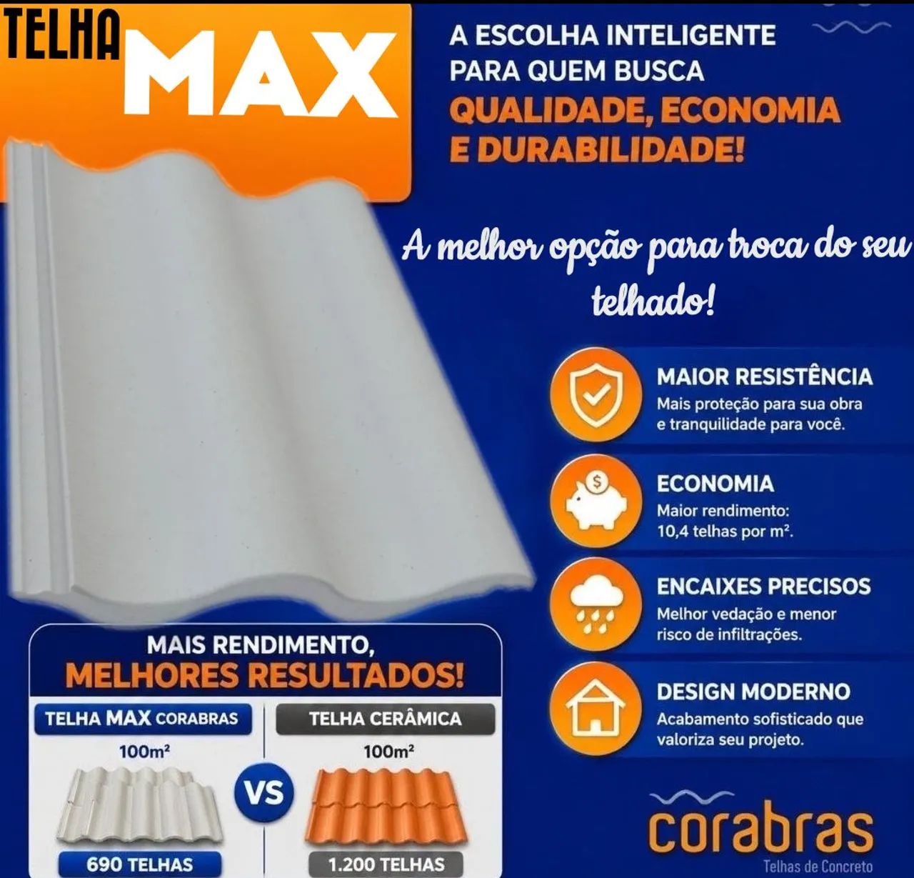 Telhas  de Concreto  Max Corabras - Foto 2