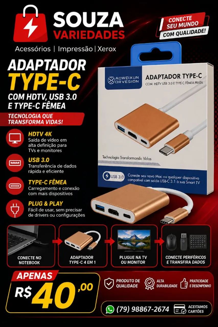 Adaptador tipo C para HDTV 