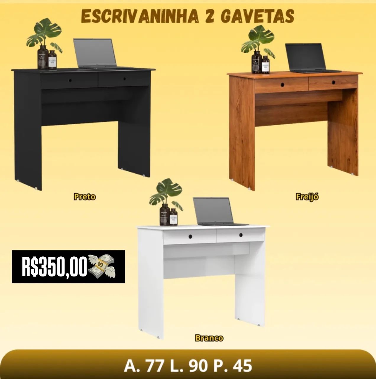 Escrivaninha duas Gavetas