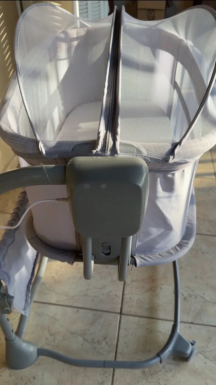 Berço Moises Balanço Automático Toca Musica Bluetooth - Foto 4