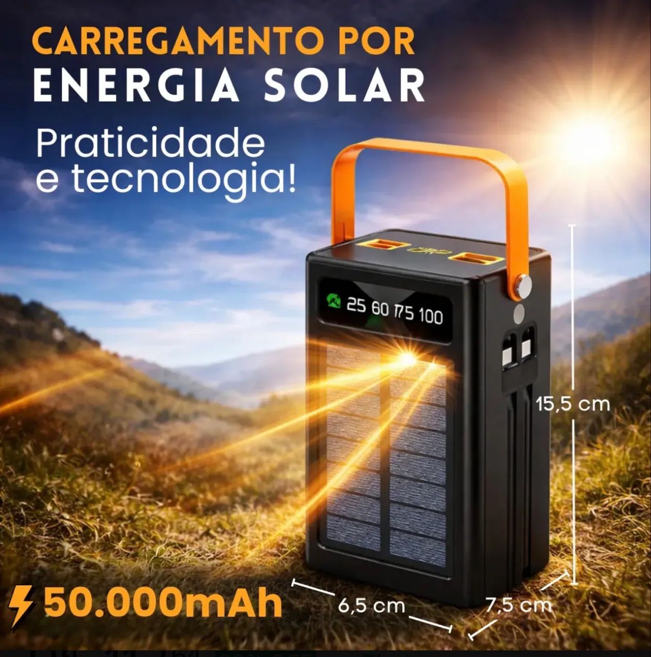 Carregador power turbo 50000mAh - Foto 4
