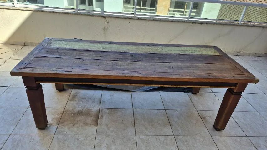 Mesa externa madeira de demolição - Foto 2