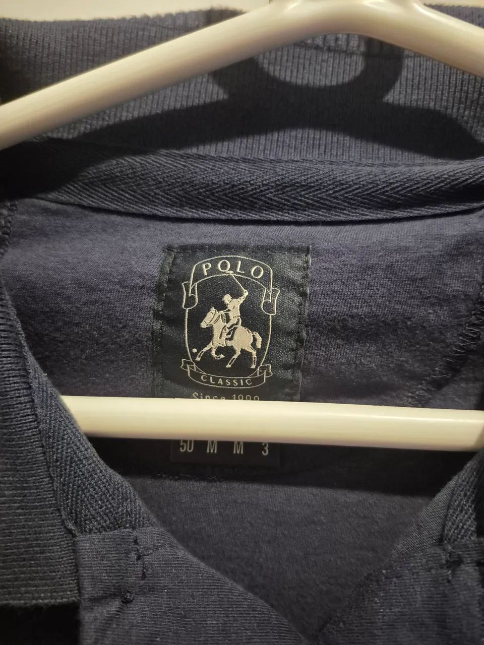 Camisa Polo Classic Azul Escuro M Nova Sem Uso Com Etiqueta - Foto 3