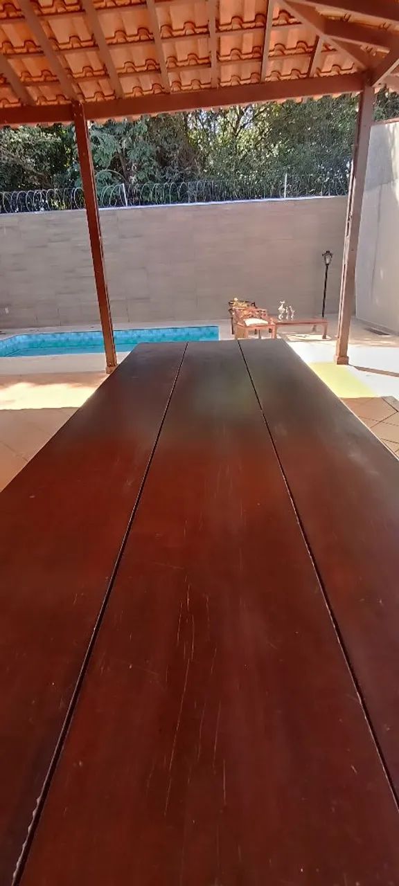 Mesa com bancos área gourmet 