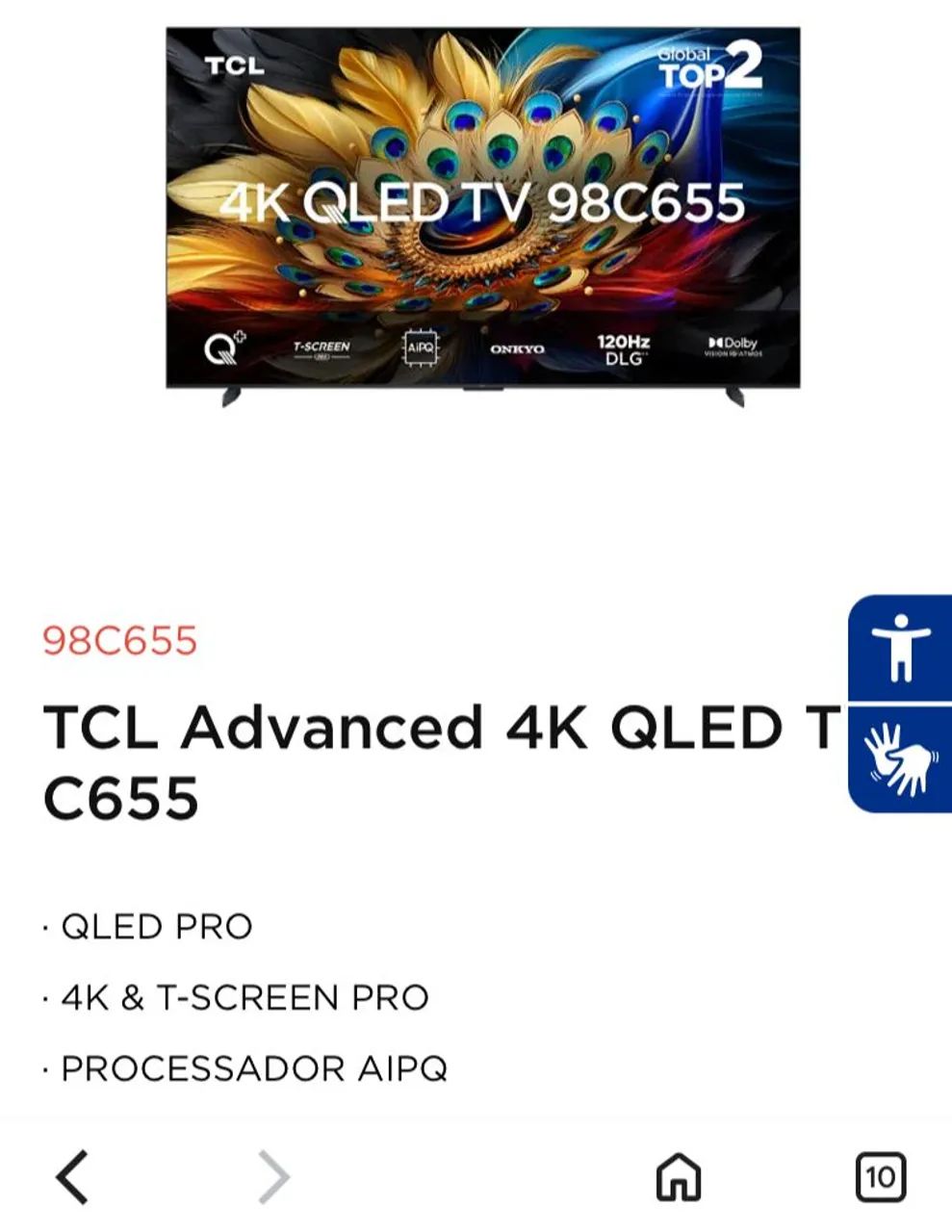 SMART TV TELA QLED 55 POLEGADAS TELA NO PLÁSTICO!!! - Foto 2