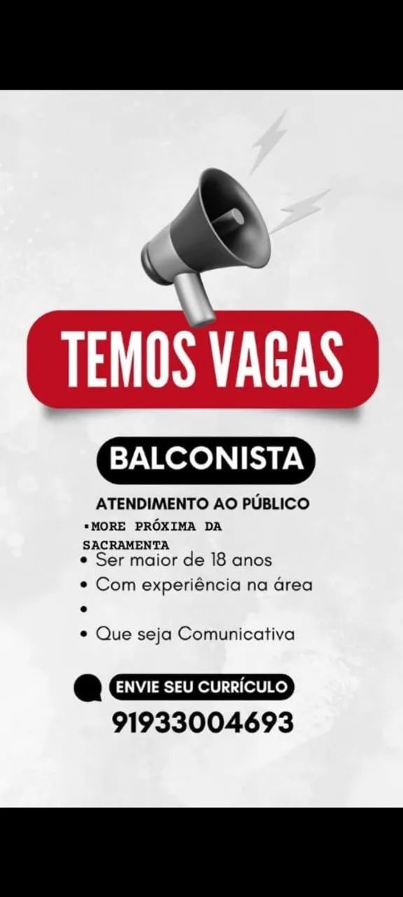 Vaga de emprego 