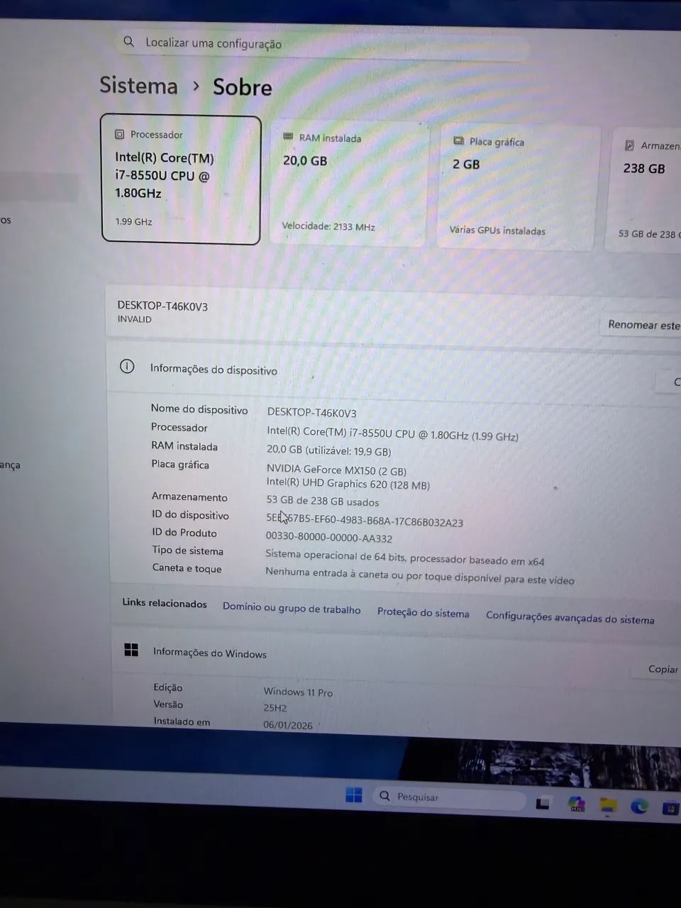 Notebook Lenovo i7 8geracao tela 17? - Foto 3