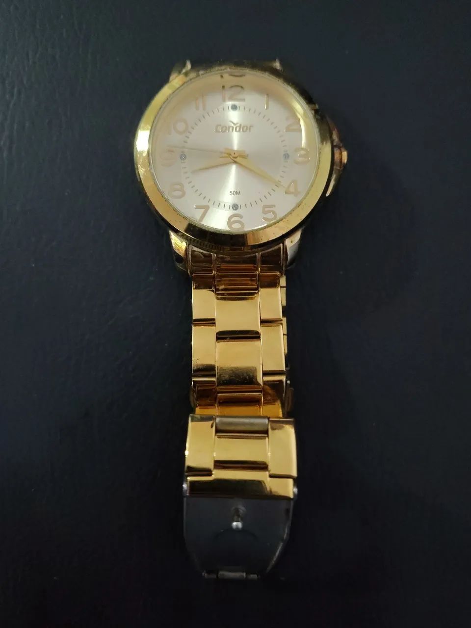 Relógio analógico Condor dourado feminino 