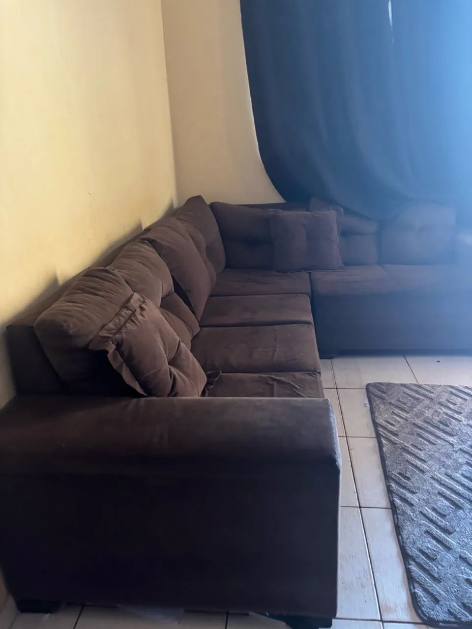 Sofá marrom L | 6 lugares  - Foto 5