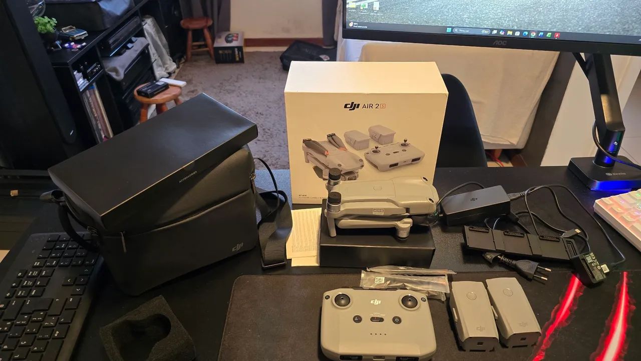 Drone DJI Air 2 S - Fly More - Novo - Com NF de compra - Foto 2