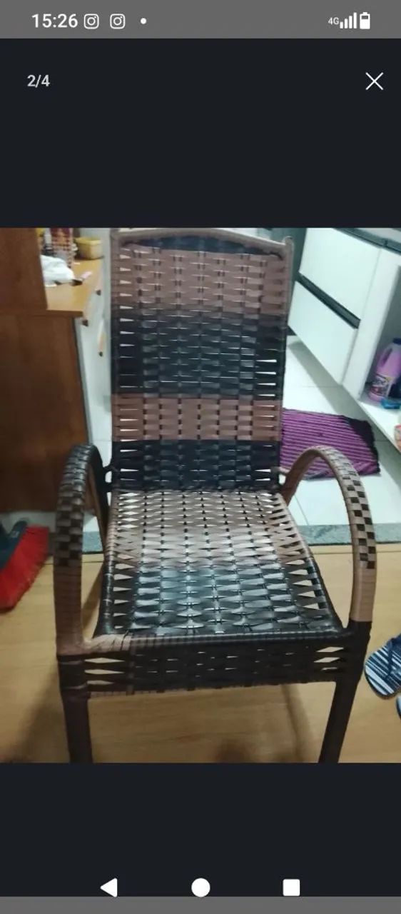 Vendo cadeiras e centro . - Foto 2