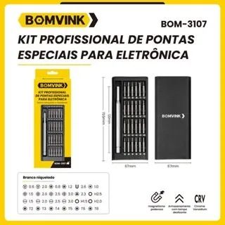 KIT PROFISSIONAL DE FERRAMENTAS PARA ELETRÔNICA BOMVINK - Foto 2