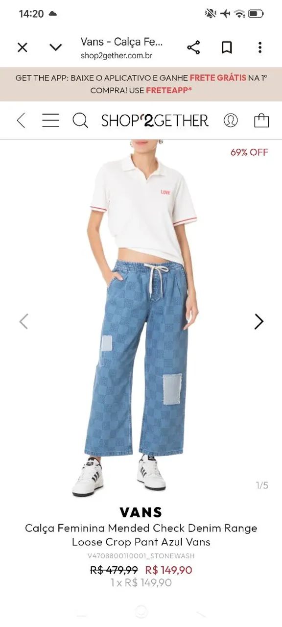 Calça feminina vans
