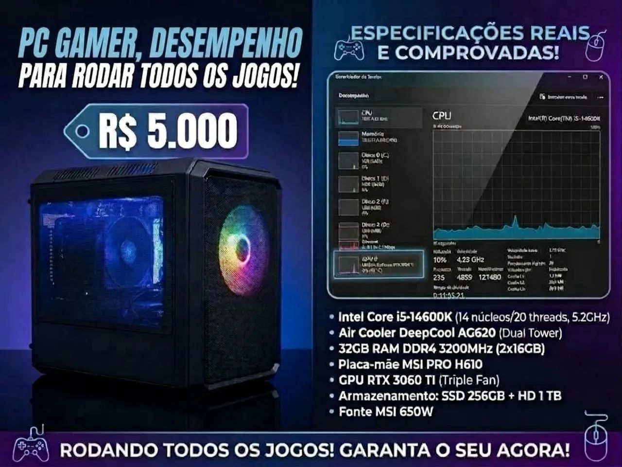 Pc gamer alta performance 
