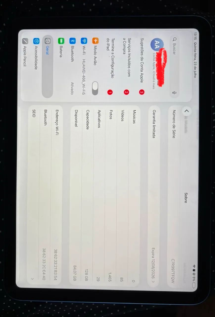 iPad 11 128gb em perfeito estado - Foto 2