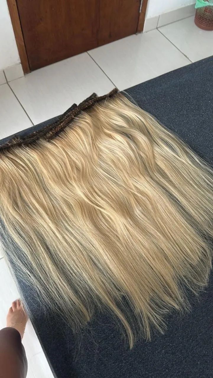 ? Cabelo Humano ? Loiro Mesclado ? - Foto 2