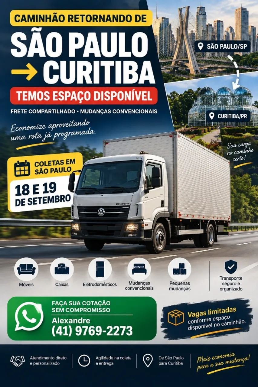 Frete Compartilhado e Mudança Compartilhada
