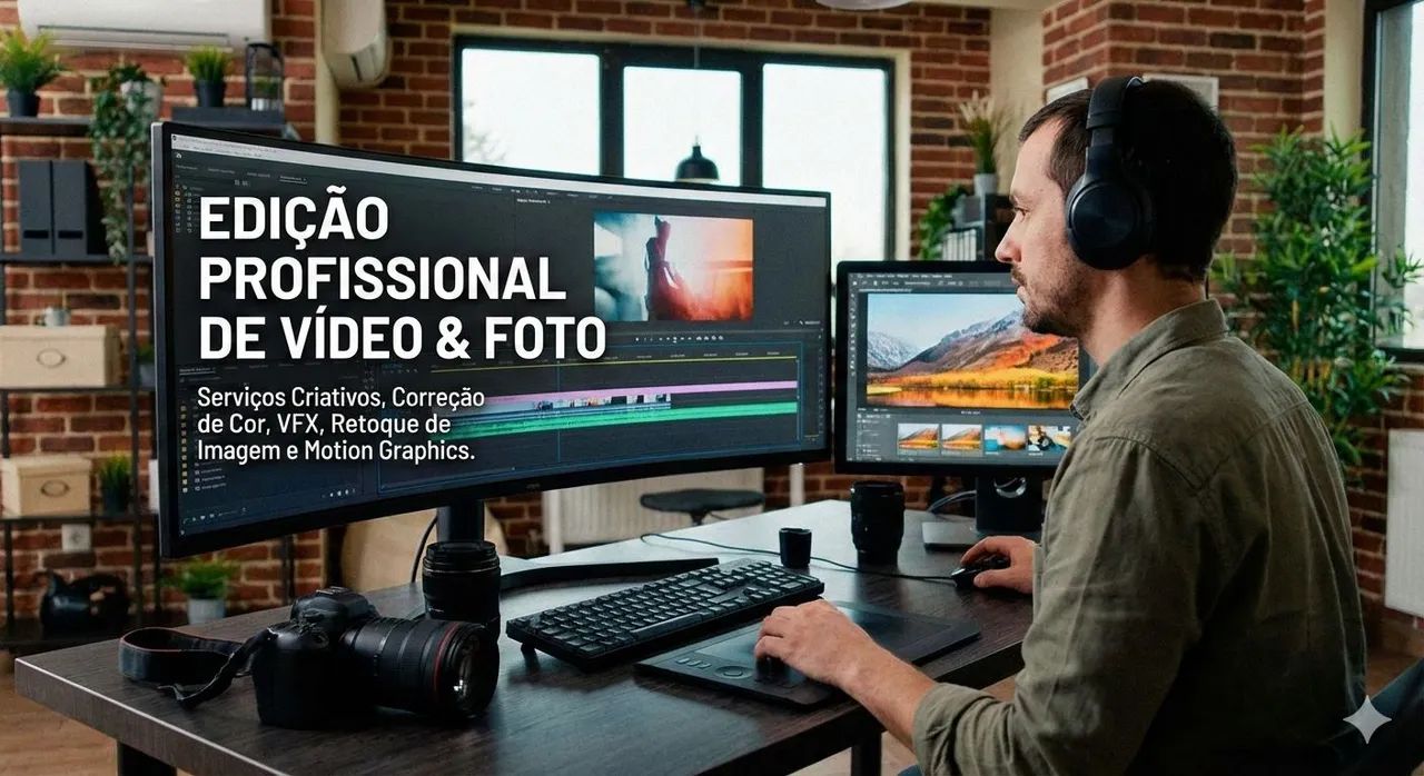 Faço edição de vídeos e fotos profissionais 