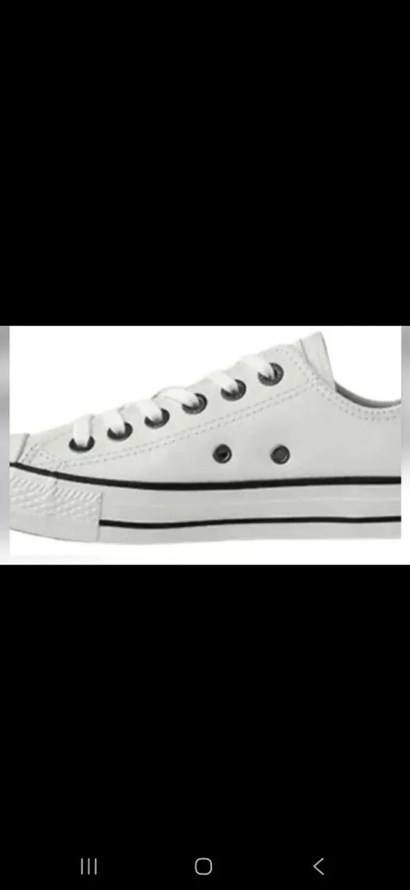 TENIS ALL STAR COURO BRANCOO - Foto 4