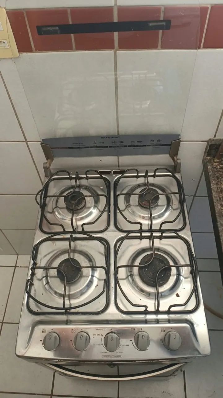 Fogão Brastemp 4 Bocas Inox - Funcionando Perfeitamente - Foto 2