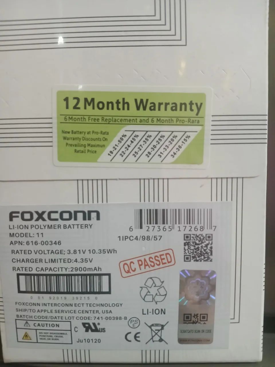 Bateria Foxconn para Hiphone