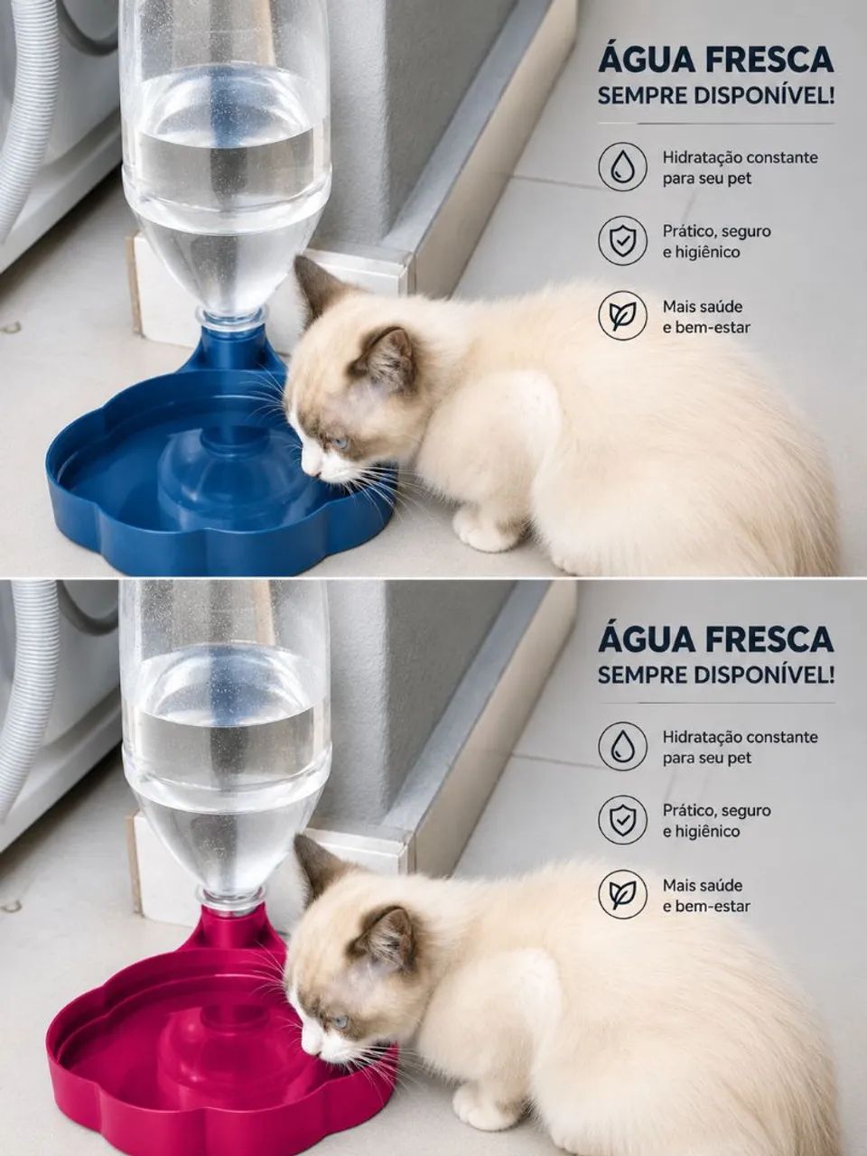 Bebedouro para cães e gatos garrafa pet. 3D - Foto 2
