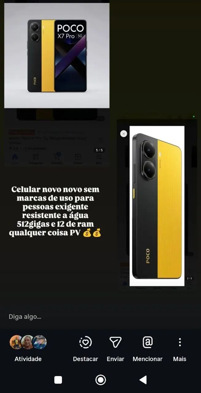Vendo celular poco x7pro 512gigas 