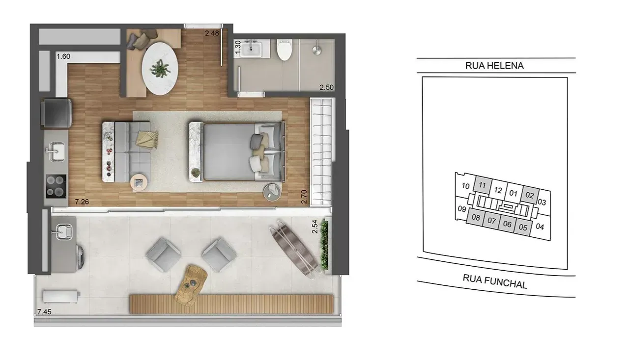PLANTA 53m²