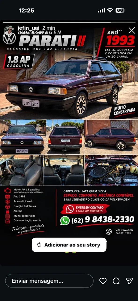 Volkswagen Parati PARATI CLI / CL/ ATLANTA 1.8 1993