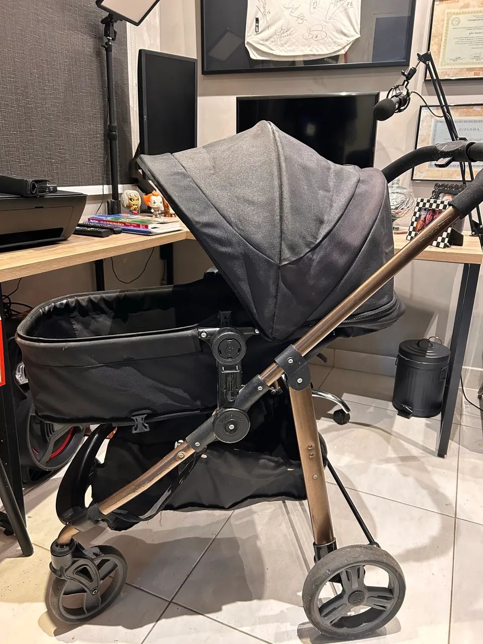 Carrinho de Bebê com bebê conforto Gazerano - Foto 3