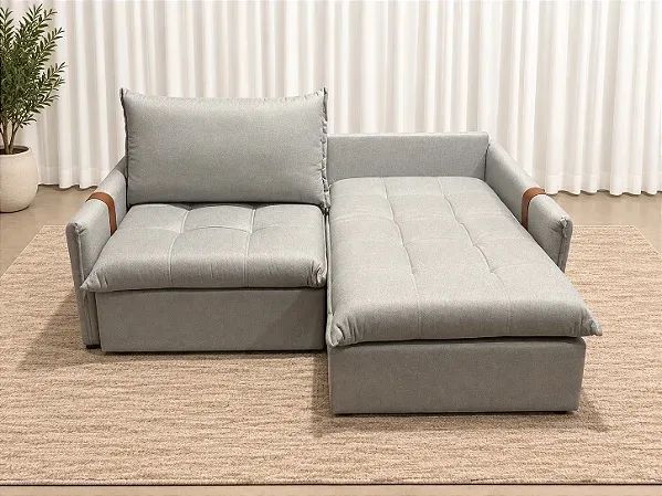 Sofá Cama Lis 2.00m Sem Caixa D28 Soft - Bouclé Entrega Rápida - Foto 3