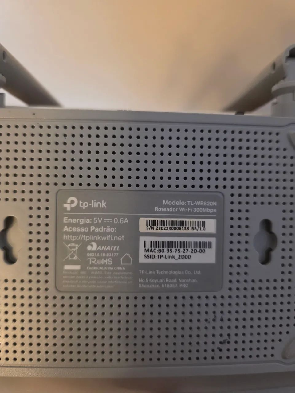 Roteador TP-Link WR820N + Fonte + Cabo de Rede - Foto 2