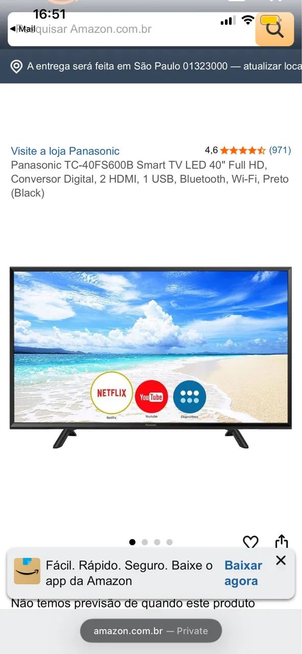 Panasonic TC-40FS600B Smart TV LED 40" Full HD - Foto 4