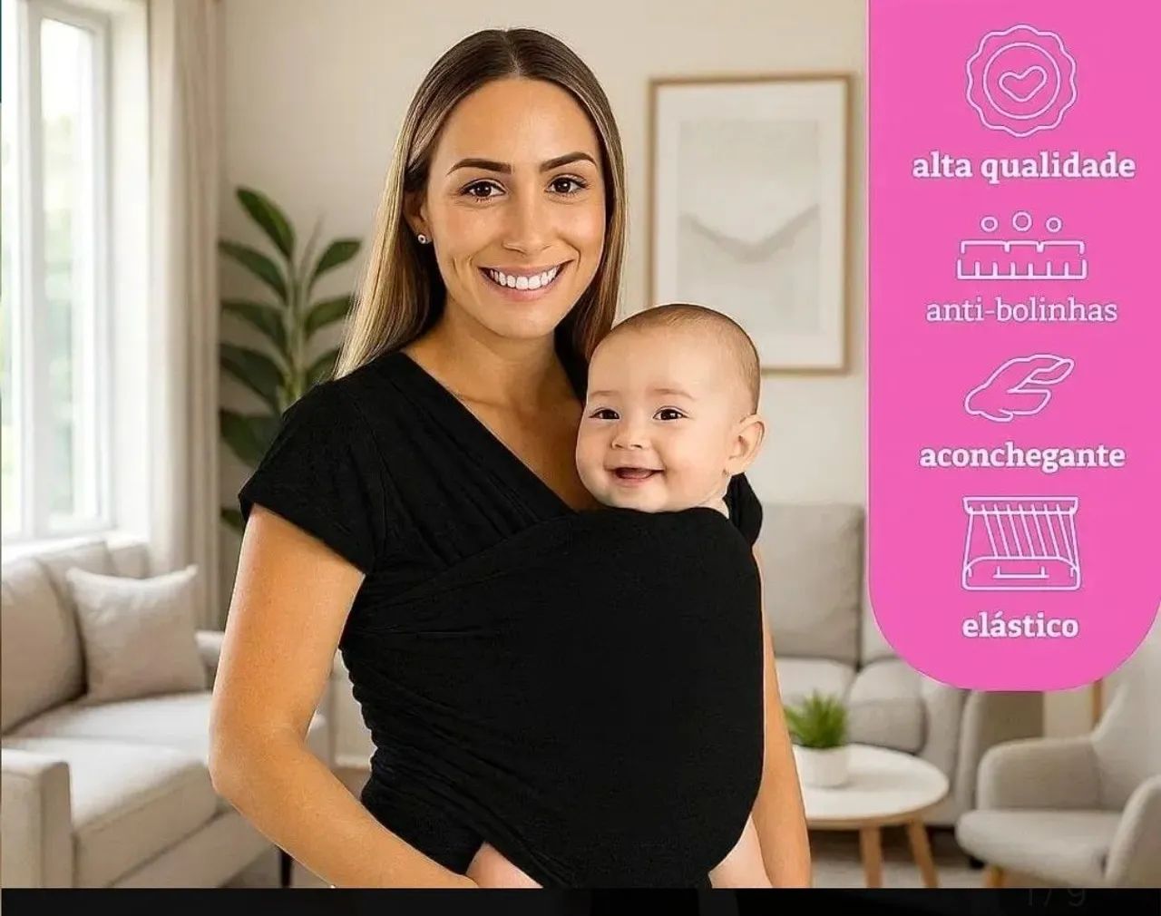 Sling ergonômico de algodão  - Foto 3
