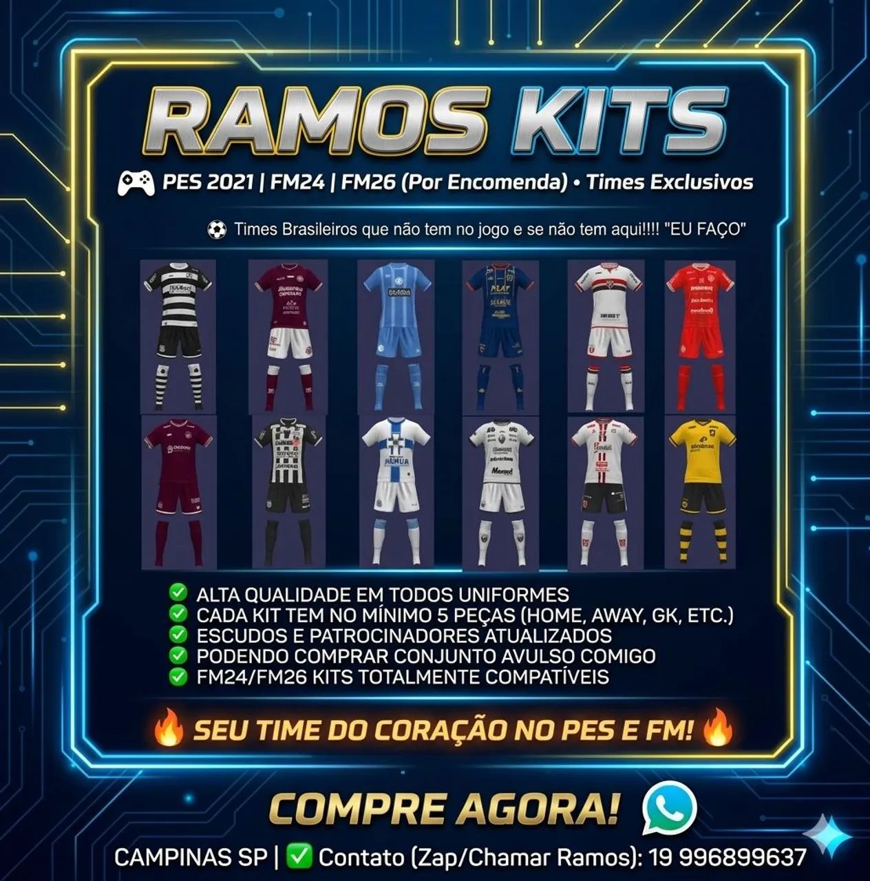 Kits PES 2021 e conversor PES = FM26