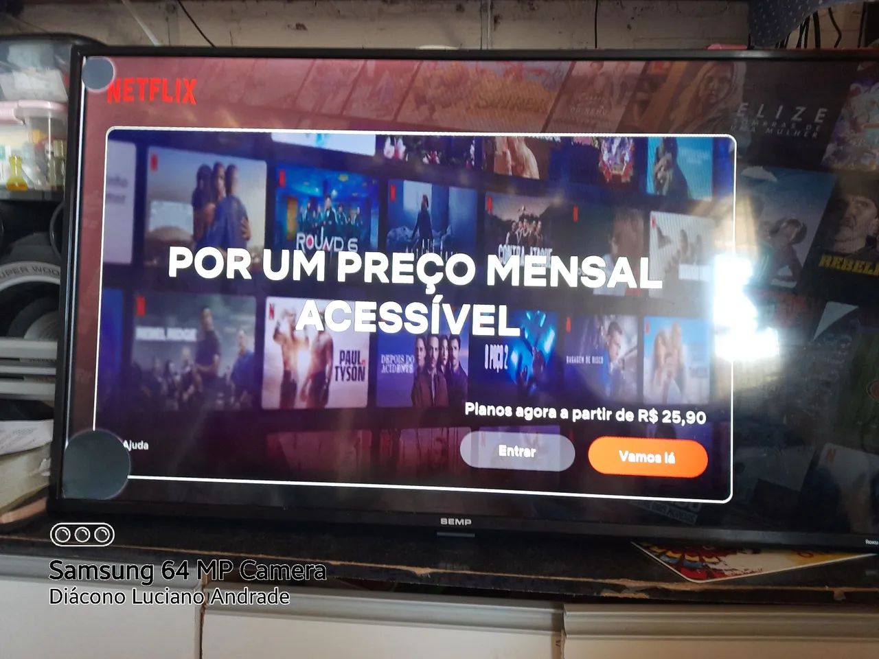Smartv Semp 43 polegadas funcionando 