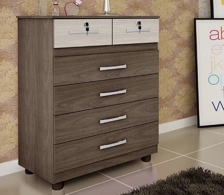 Excelente Oferta de Linda Comoda 100% MDF 6 Gavetas e Chaves e Pés 449,00
