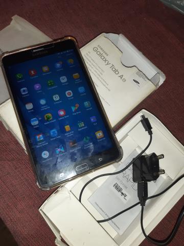 Tablet Samsung a6 na caixa com capa protetora e carregador - Foto 2