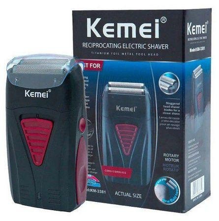 Máquina Shaver Kemei Barbeador Sem Fio 2 Lâminas 3381