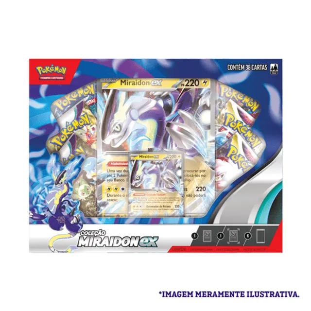 Jogo de Cartas Pokemon Box V Estampas Ilustradas 38 Cartas em Promoção na  Americanas