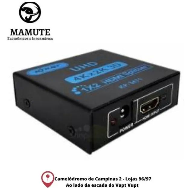 Divisor Hdmi Hdcp Splitter 1 Entrada 2 Saídas Full Hd 1x2 3d