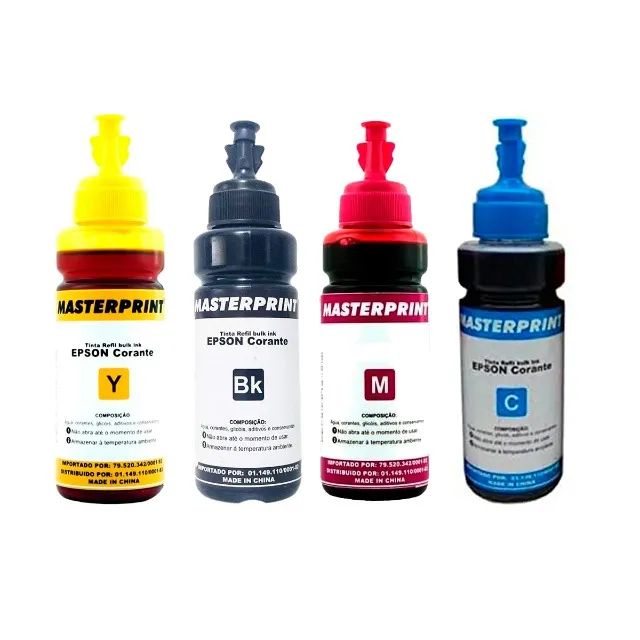4 Refis Tinta Para Uso Epson L3250 L3150 L3210 L3110 T544 - Foto 4