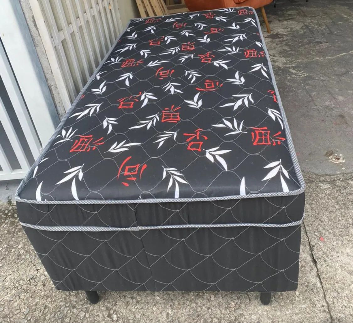 Cama box solteiro+ colchão acoplado 