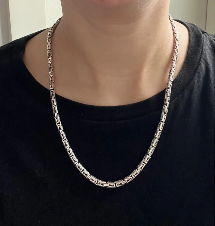 Colar prata bali 51 cm 4 mm novo