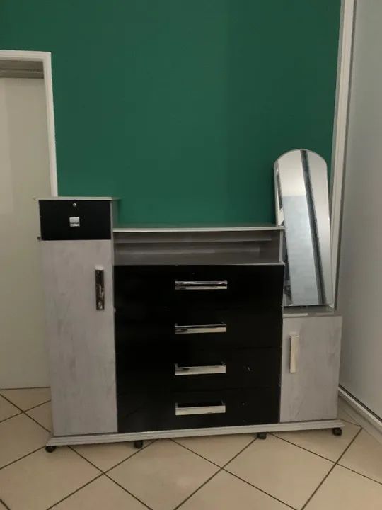 Cômoda com espelho sapateira e 4 gavetas - Foto 3