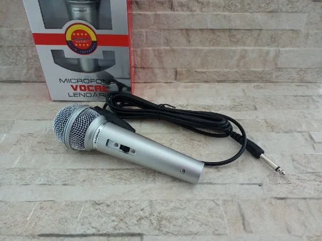 Microfone Com Fio Dinâmico Karaokê KA-M303 Kapbom - Foto 2