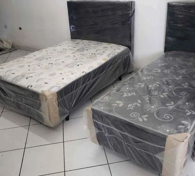 Cama Box Casal Conjugada c/ colchão fixo na base