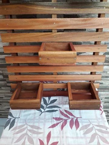 porta plantas de madeira decorado - Foto 2